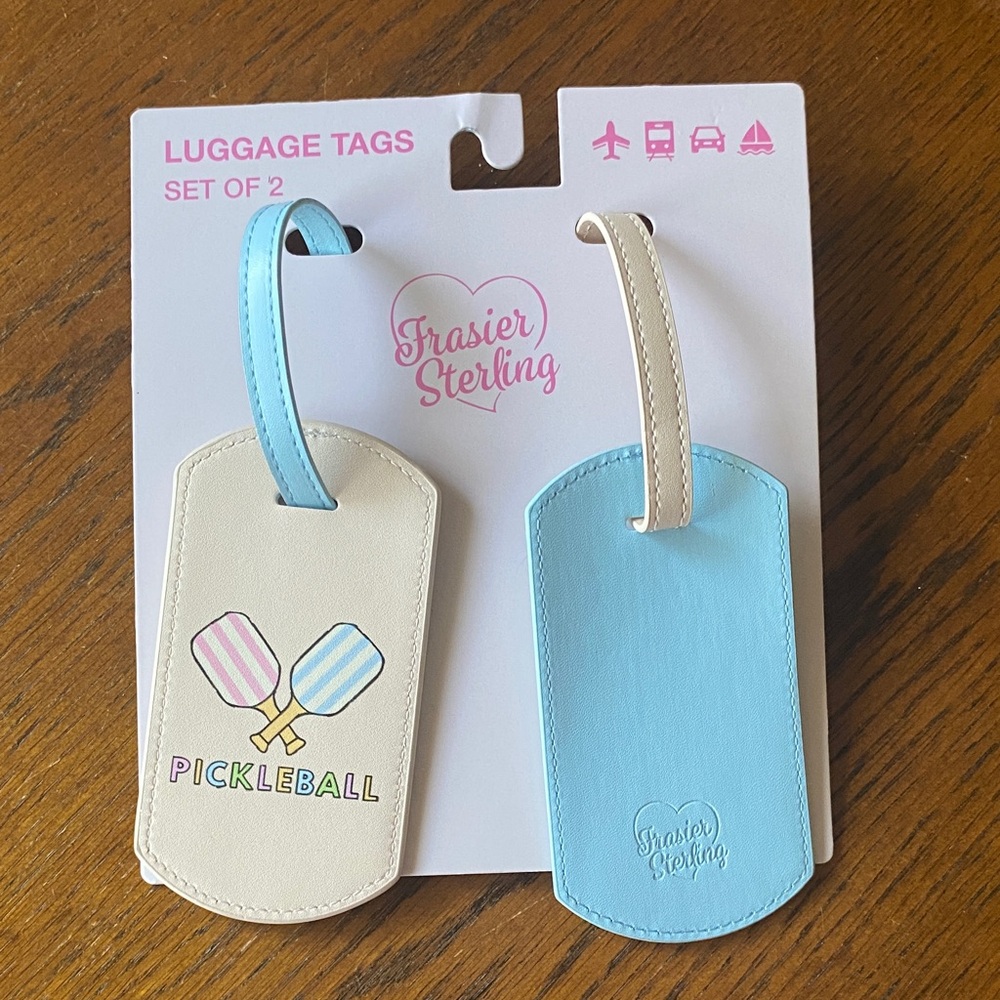 ANTHROPOLOGIE x Frasier Sterling Set of 2 Pickleball Luggage Tags